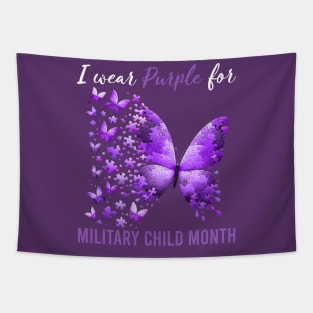 Purple Up For Military Kids Military Child Month, In April We Wear Purple Tapestry