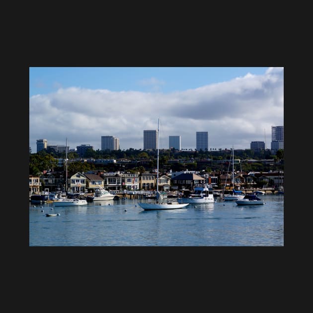 Newport Harbor Boats and Buildings by 1Redbublppasswo