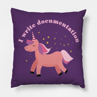 I Write Documentation Funny Programmer Developer Humor Pillow