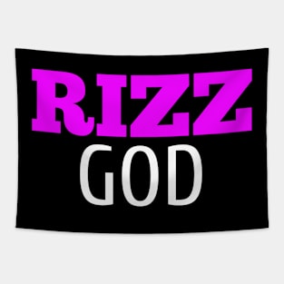 Rizz God Pink Tapestry