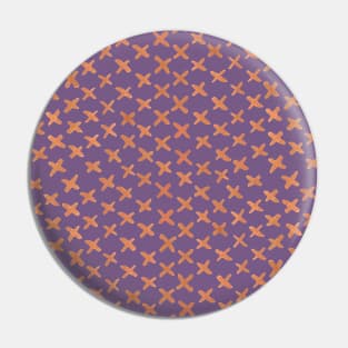 X stitches pattern - orange and purple Pin