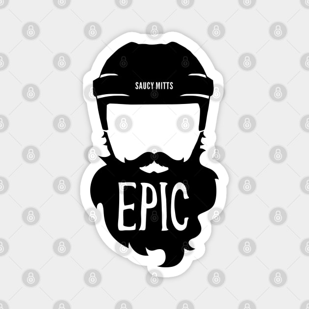 Epic Hockey Beard Magnet by SaucyMittsHockey