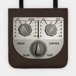 1940s Rocket Man Controller Chest Panel - Monochrome Tote