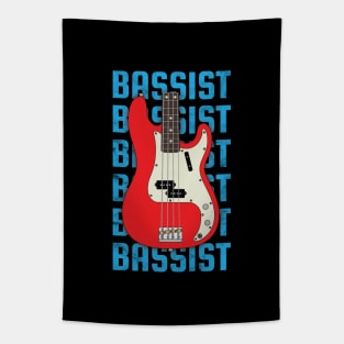 Bassist Repeated Text P-Style Bass Guitar Body Tapestry