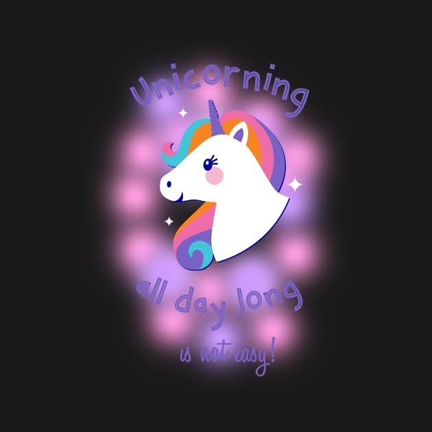 Funny all Day Unicorn Design by kansaikate