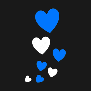 Blue Bubble Hearts T-Shirt