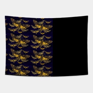 Death's Head Moths On Night Sky. Tapestry