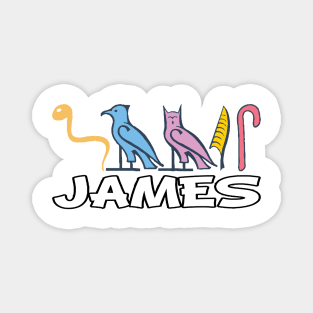 JAMES-American names in hieroglyphic letters-James, name in a Pharaonic Khartouch-Hieroglyphic pharaonic names Magnet