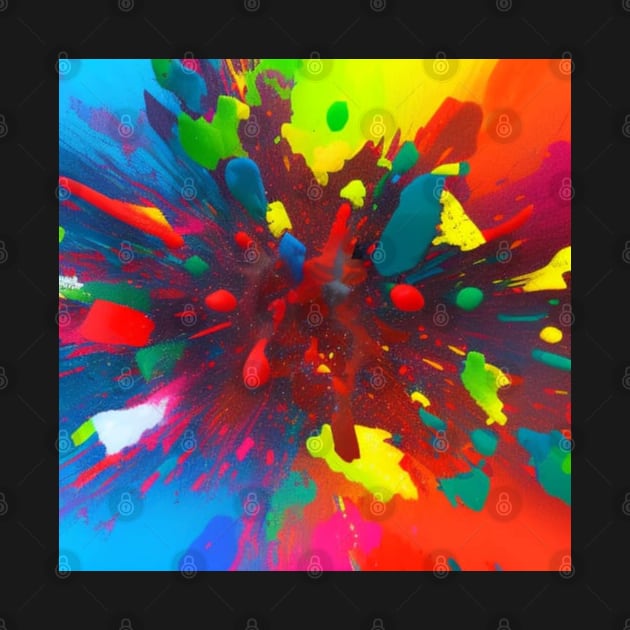 Abstract Colourful Splatter Art by DMBGdesigns