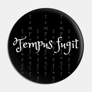 Tempus fugit (white) Pin