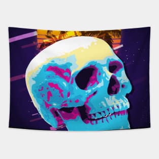 Skull retro80s Tapestry