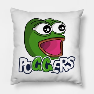 Poggers GG Twitch emote Pepe the frog Pillow