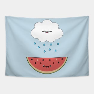 Rainy Cloud & Watermelon Tapestry