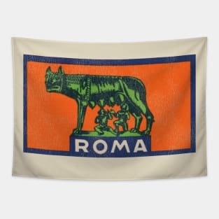 Roma Vintage Rome Italy Romulus Travel Souvenir Tapestry