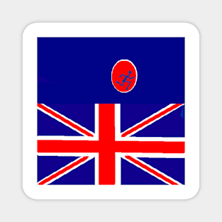 Sporty UK Design on White Background Magnet