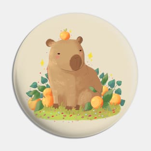 Cute Capybara illustration Pin