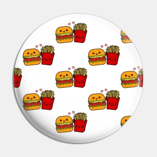 Cute Burger And Fries Pin