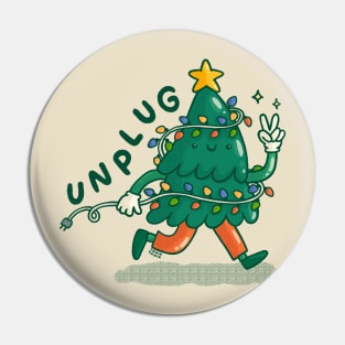 Unplug - Christmas Tree Pin