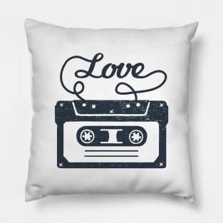 Cassette Tape, Music, Love. Funny Inspirational Quote. Humor Pillow