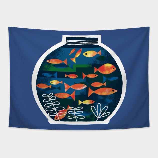 Goldfish Bowl Tapestry by Scratch