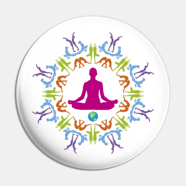 Yoga Asana Mandala Pin by ShineYourLight