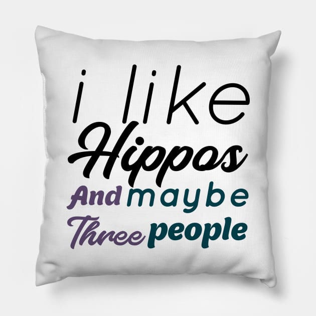 hippo lover Pillow by Design stars 5