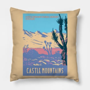 WPA Poster of Castle Mountains National Monument Pillow