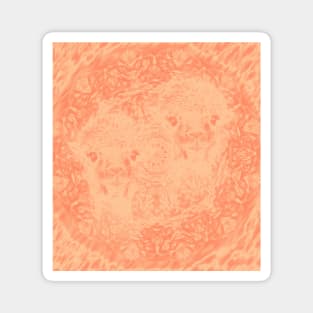 Ghostly alpacas with mandala in peach echo Magnet