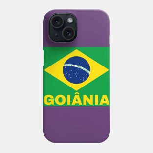 Goiânia City in Brazilian Flag Phone Case