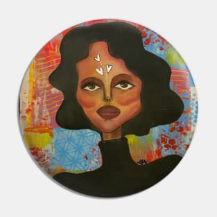 Abstract Lady Portrait Pin