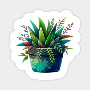 Watercolor plant sticker Magnet