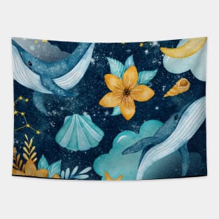 Wales underwater pattern Tapestry