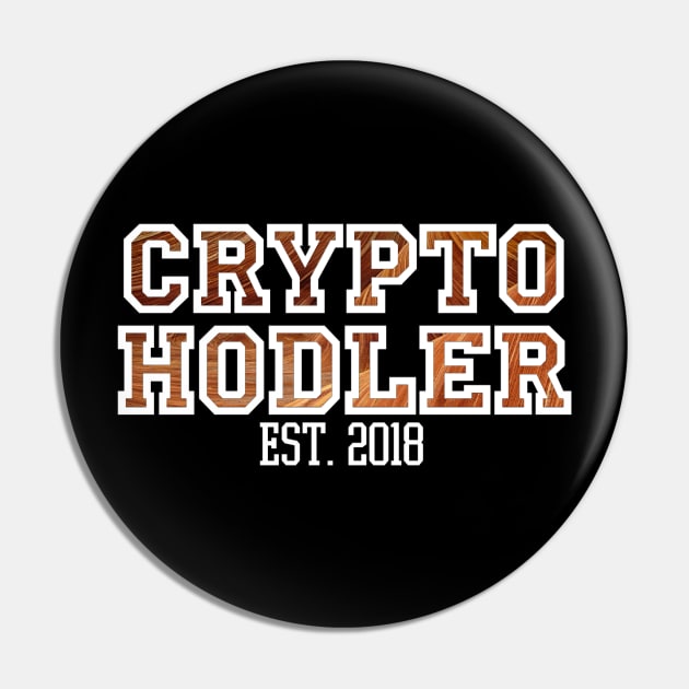 Sand Bitcoin Ethereum Blockchain Crypto Hodler Pin by felixbunny