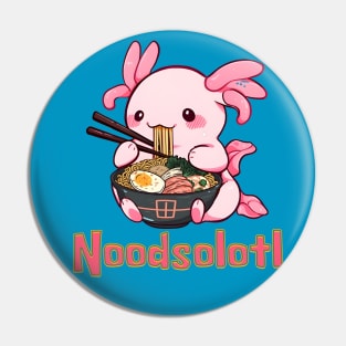 Noodsolotl Axolotl Eating Ramen Pin