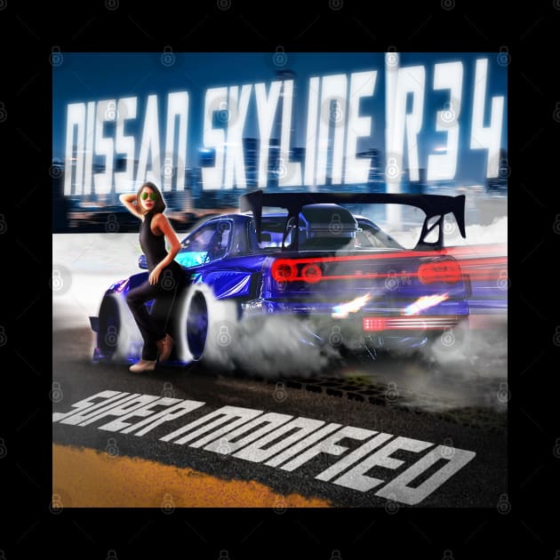 Nissan Skyline Art Car, voiture, Auto by Dedemodamnn