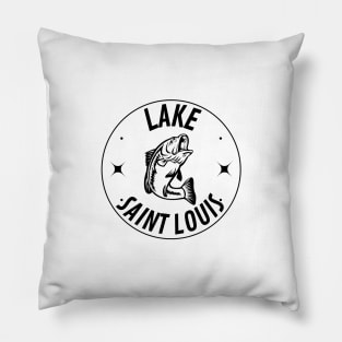 Lake Saint Louis Fish in a Circle Pillow