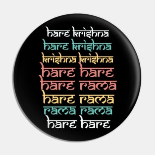 Hare Krishna Hare Krishna Mantra Chanting Hinduism Pin