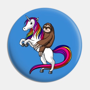 Sloth Riding Unicorn Pin