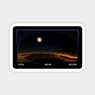 Total Solar Eclipse Sphere Sunset Sunrise Horizon mountains over lake Champlain Magnet