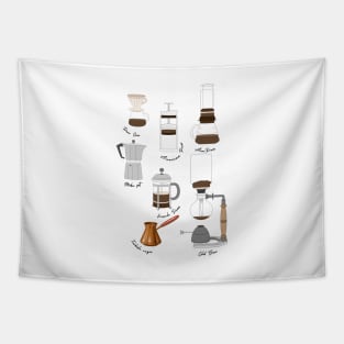 Coffee Pattern List Vintage Retro Japan Tapestry