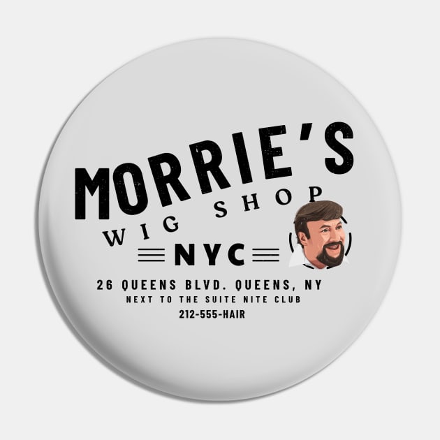 Morrie's Wig Shop NYC - vintage logo Pin by BodinStreet