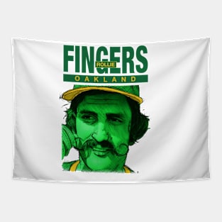 Rollie Fingers Oakland Sketch Tapestry