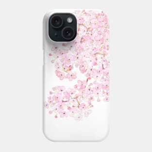 cherry blossom ink and watercolor 1 Phone Case