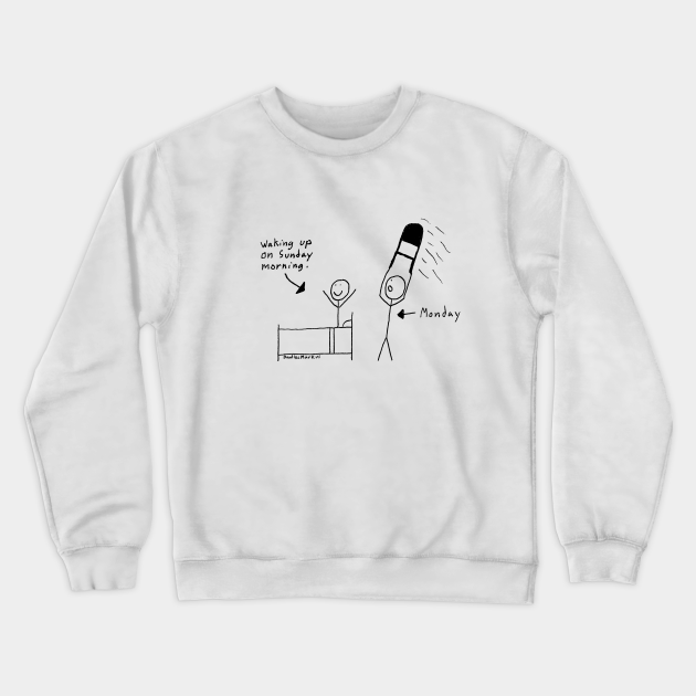 Sunday Scaries Transparent Background Sunday Crewneck Sweatshirt Teepublic