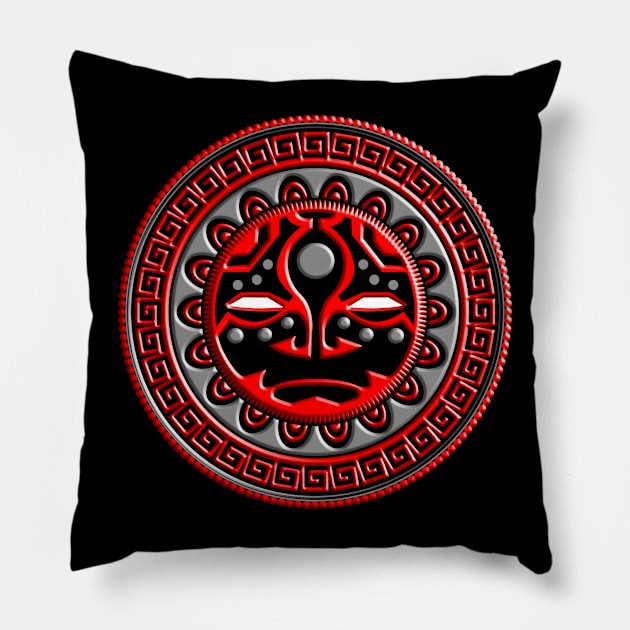 POLYNESIAN MASK 7 Pillow by GardenOfNightmares