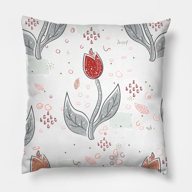 Tulips Pillow by Kristina Stellar Scandinavian Land