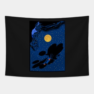Halcyon Visits the Moon Tapestry