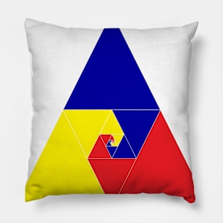 geometry primary colored triangles Pillow