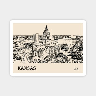 Kansas State USA Magnet