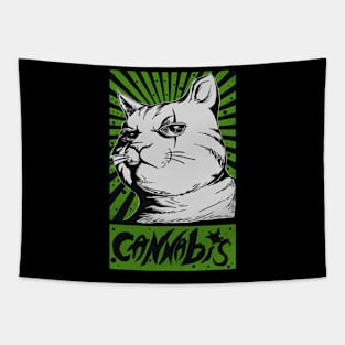 Cat cannabis Tapestry